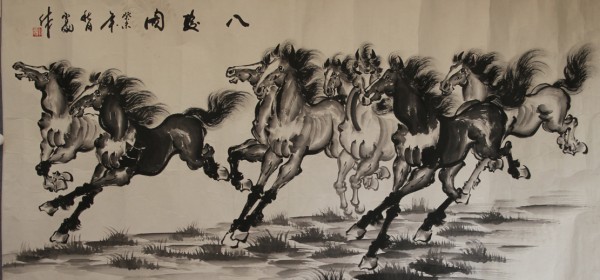 小蒙-花鸟-马